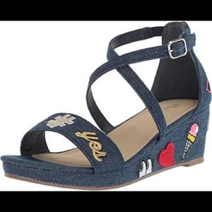 Girls Children's Place Denim Wedges w/ Appliques